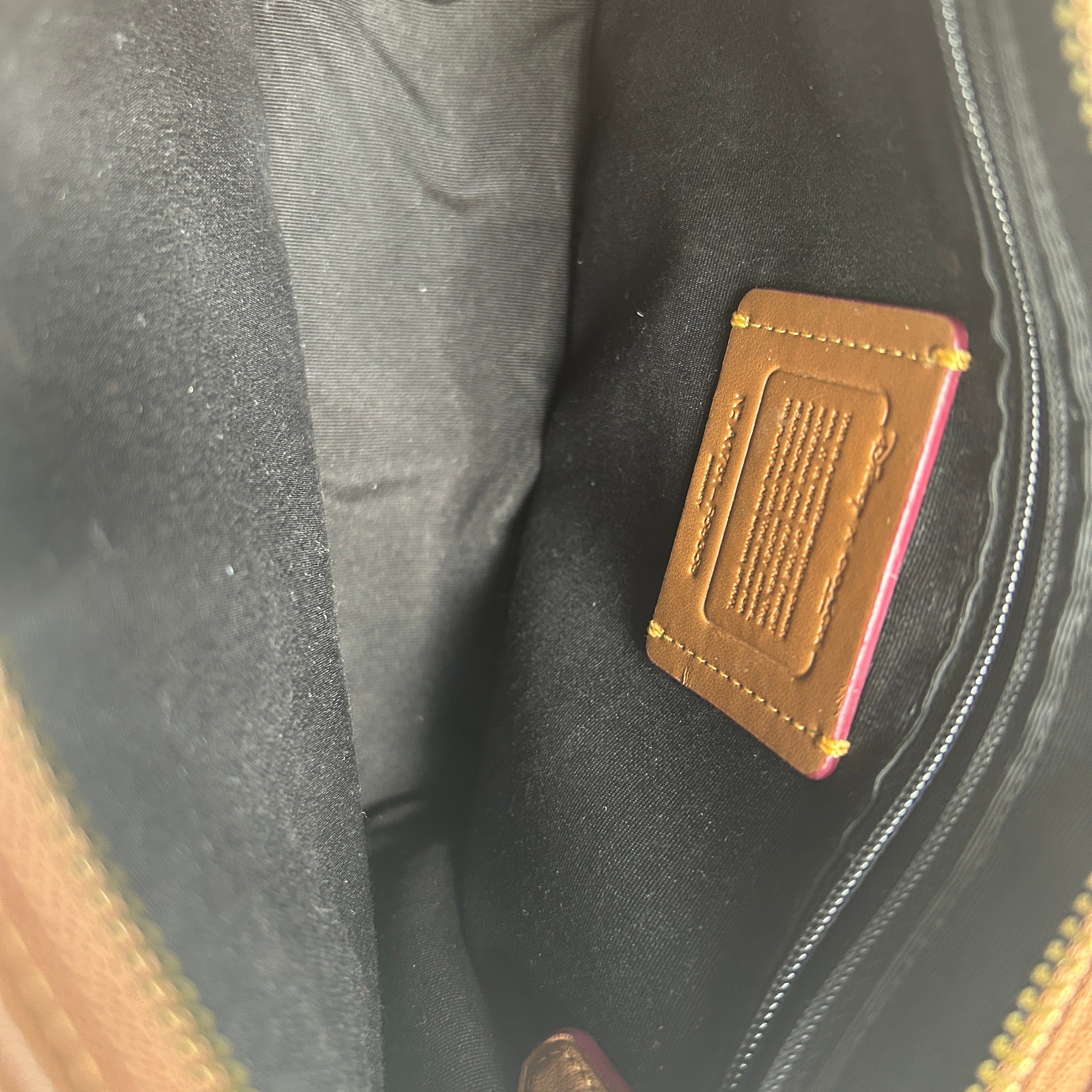 Disney Coach Mickey Mouse Saddle Bag 23 Tan Glovetanned Leather Excellent