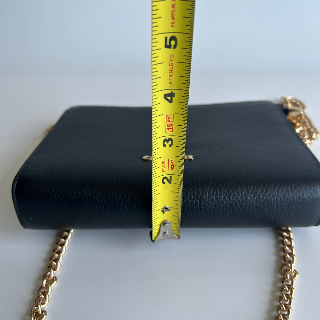 Coach Slim Crossbody CR238 Black Pebbled Leather Bag Excellent