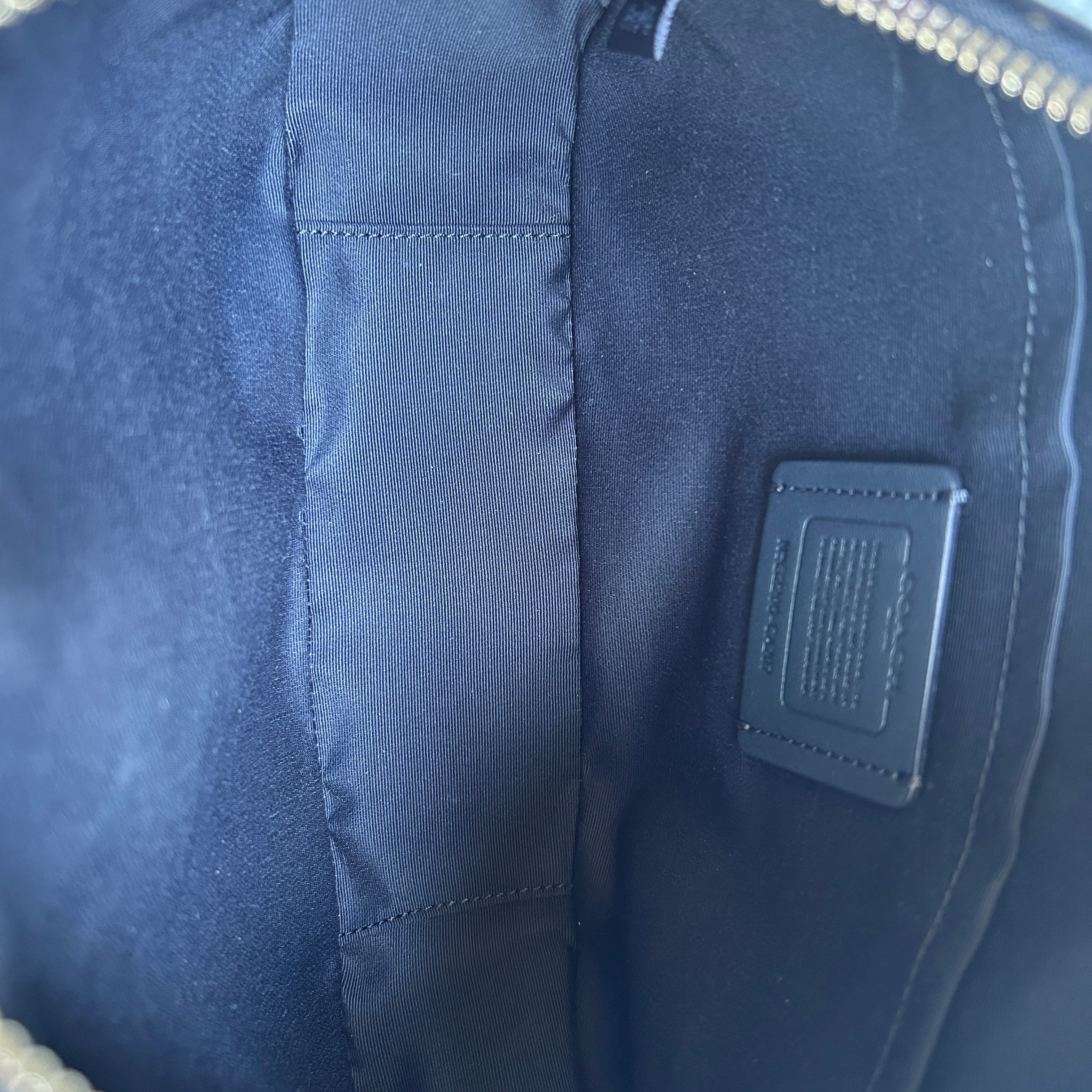 Coach Jamie Camera Bag Light Blue Pebbled Leather Crossbody Excellent