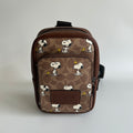 Coach Peanuts Snoopy West Pack Brown Coated Canvas Sling Bag Excellent
