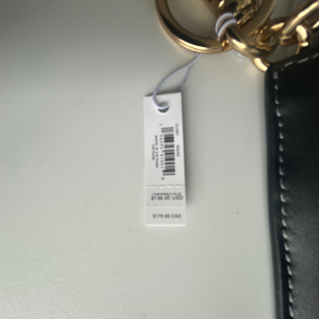 Coach Mini North South Tote Brown Signature Canvas Bag Charm NWT