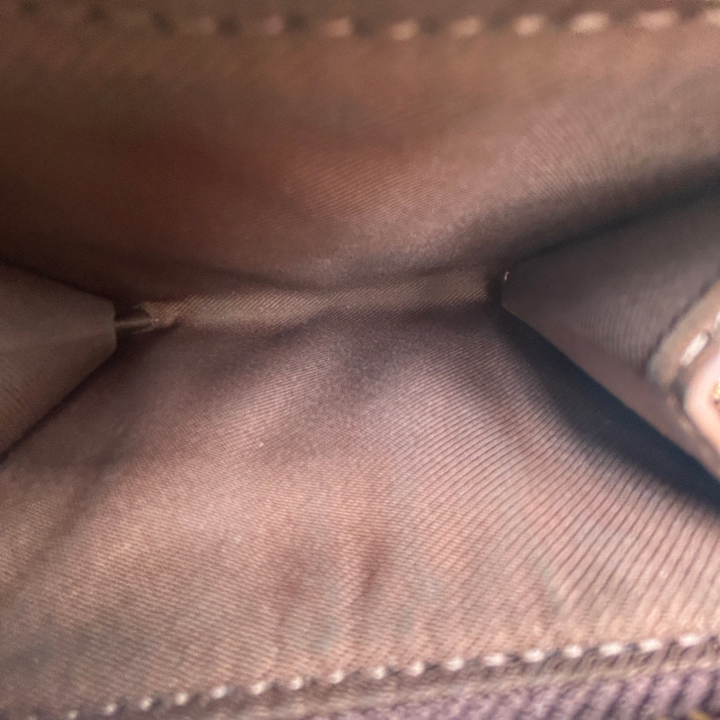 Coach Snap Wallet Seashell Print Khaki Brown Signature Canvas Excellent
