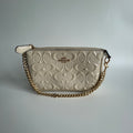 Coach Nolita 19 Chalk White Patent Leather Shoulder Bag Excellent