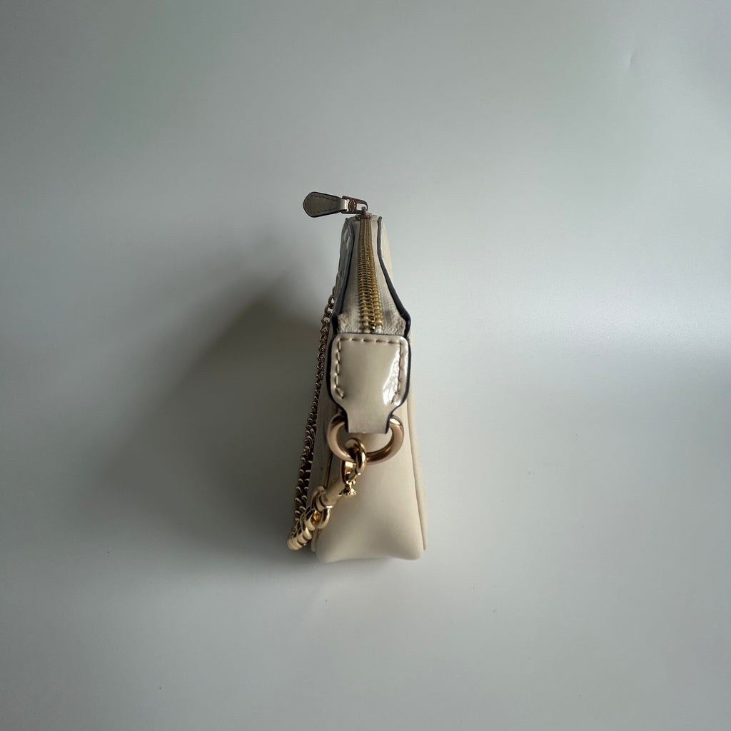 Coach Nolita 19 Chalk White Patent Leather Shoulder Bag Excellent