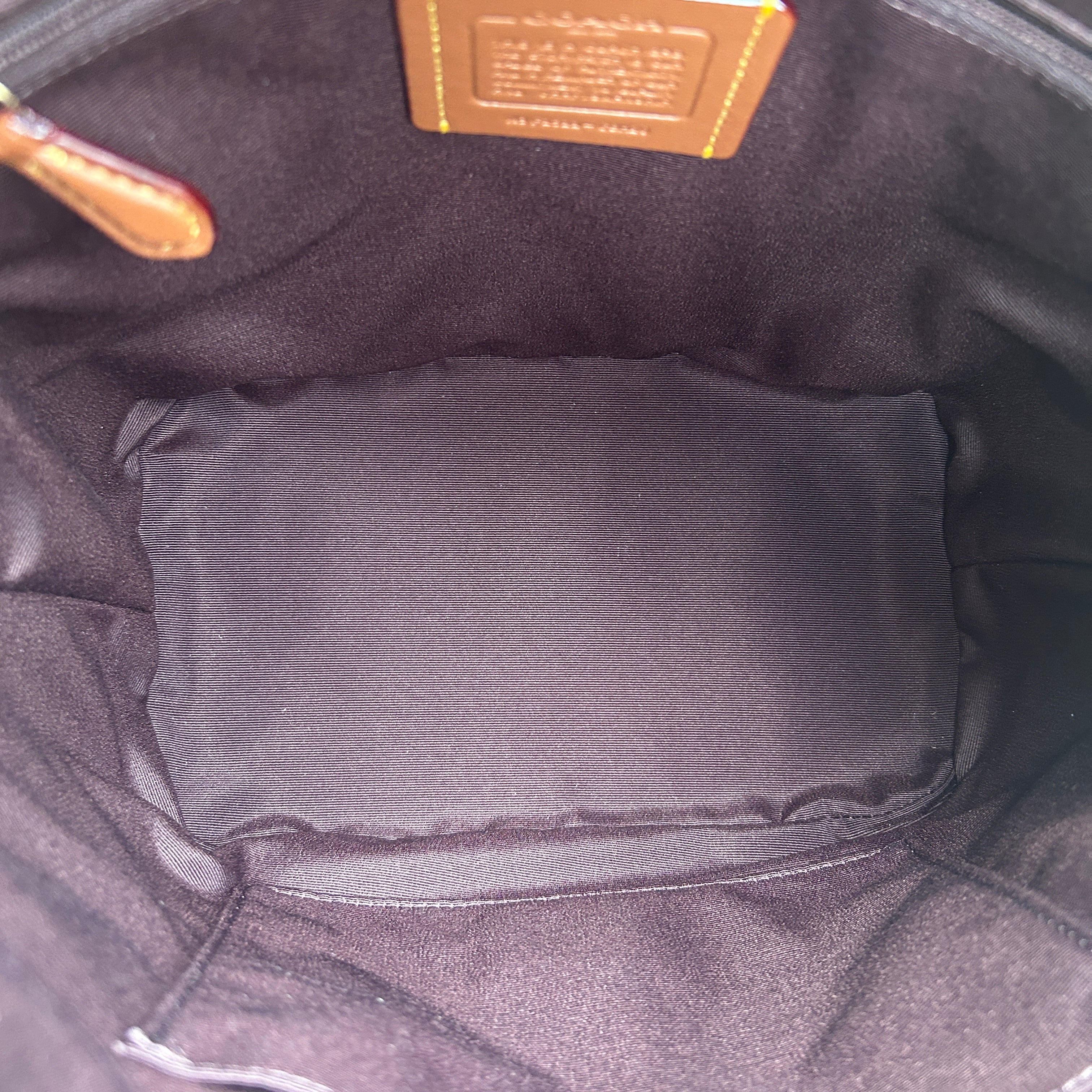 Coach Jude Bag Walnut Black Signature Canvas Leather Shoulder Bag New
