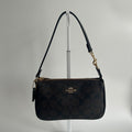 Coach Nolita 19 Brown Signature Canvas Leather Shoulder Bag Excellent