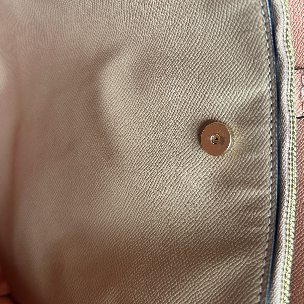 Coach Mollie CA561 Khaki Chalk Canvas Leather Bucket Bag Excellent