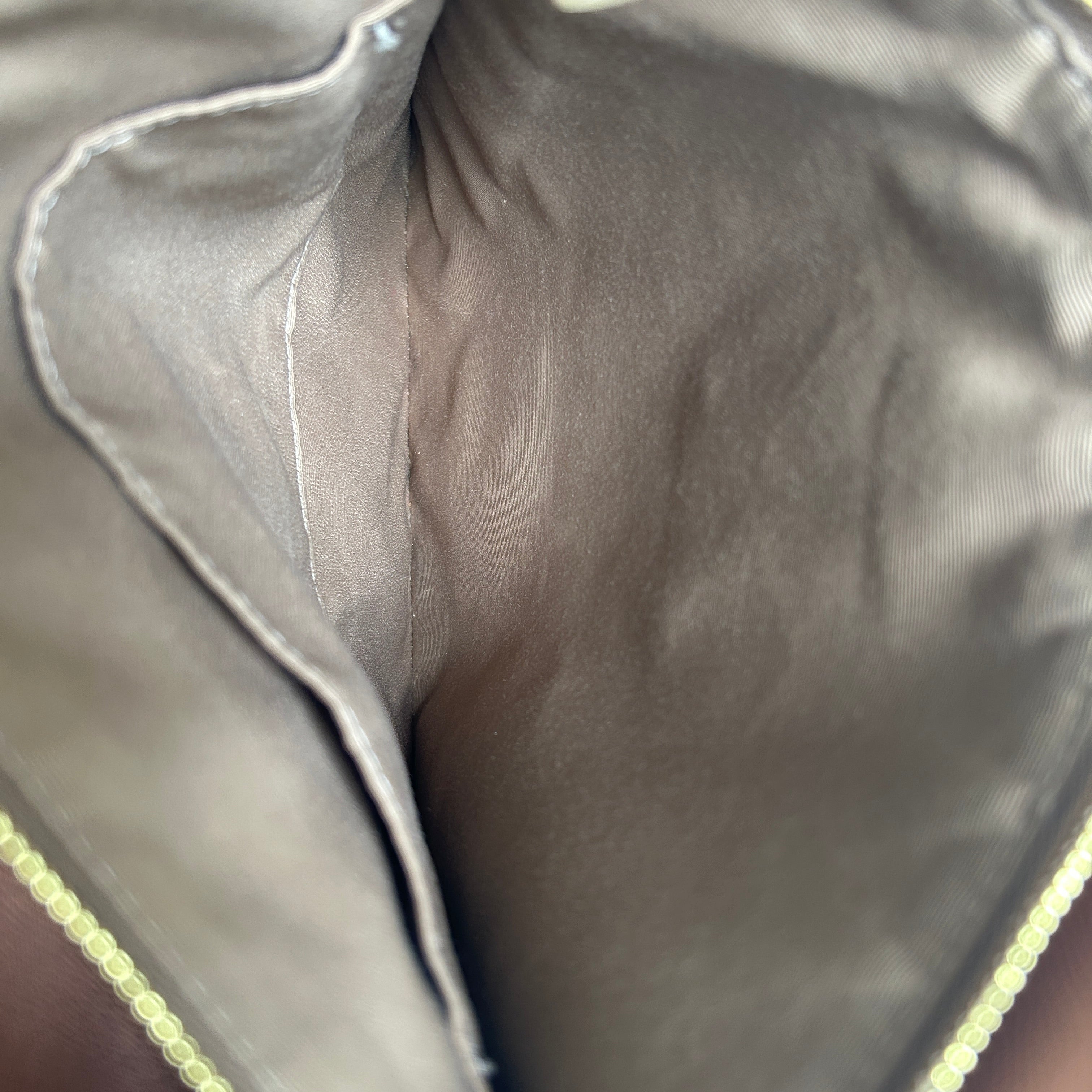 Coach Mollie CA561 Khaki Chalk Canvas Leather Bucket Bag Excellent