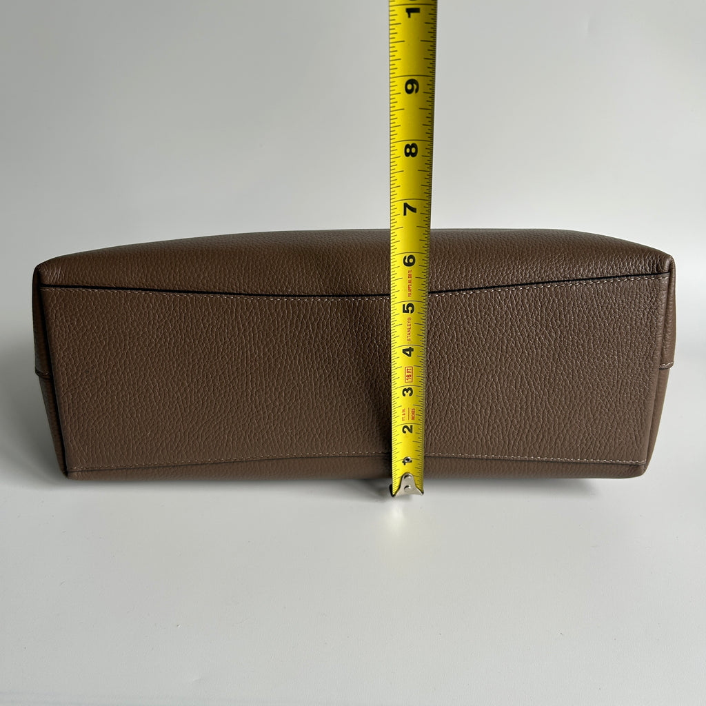 Coach Georgia Satchel Brown Pebble Leather Shoulder Bag CR156 Good