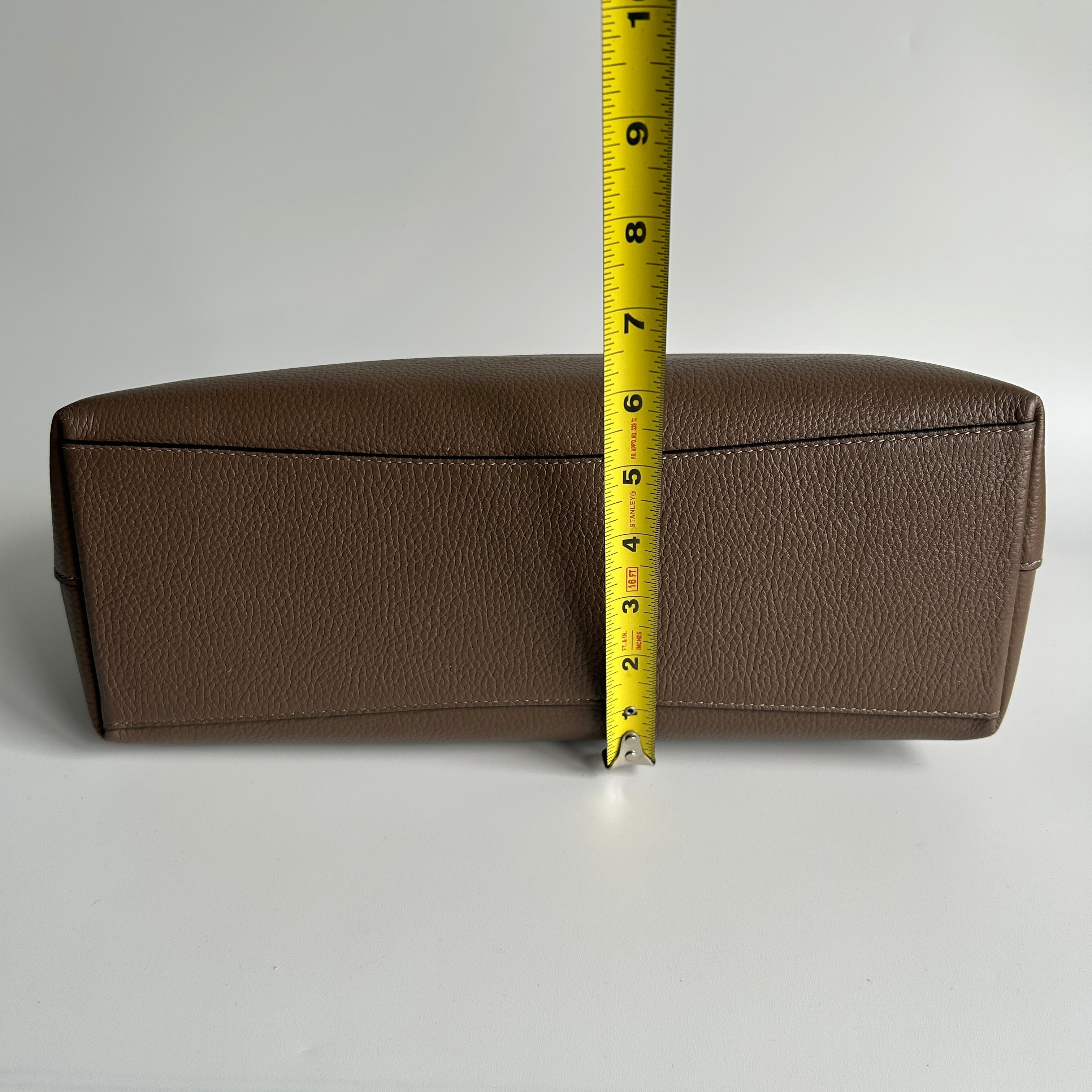 Coach Georgia Satchel Brown Pebble Leather Shoulder Bag CR156 Good