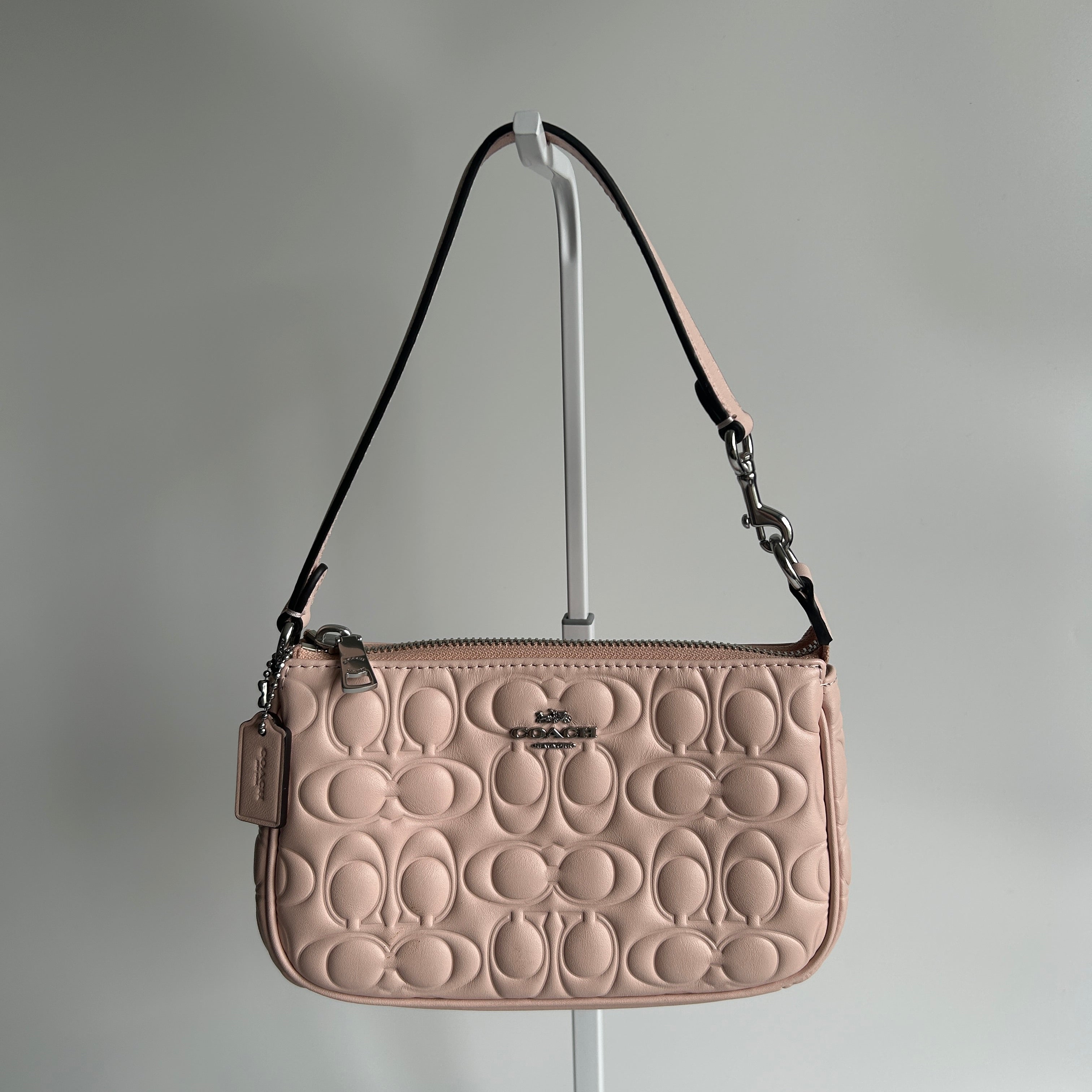 Coach Nolita 19 Shell Pink Debossed Leather Shoulder Bag Excellent