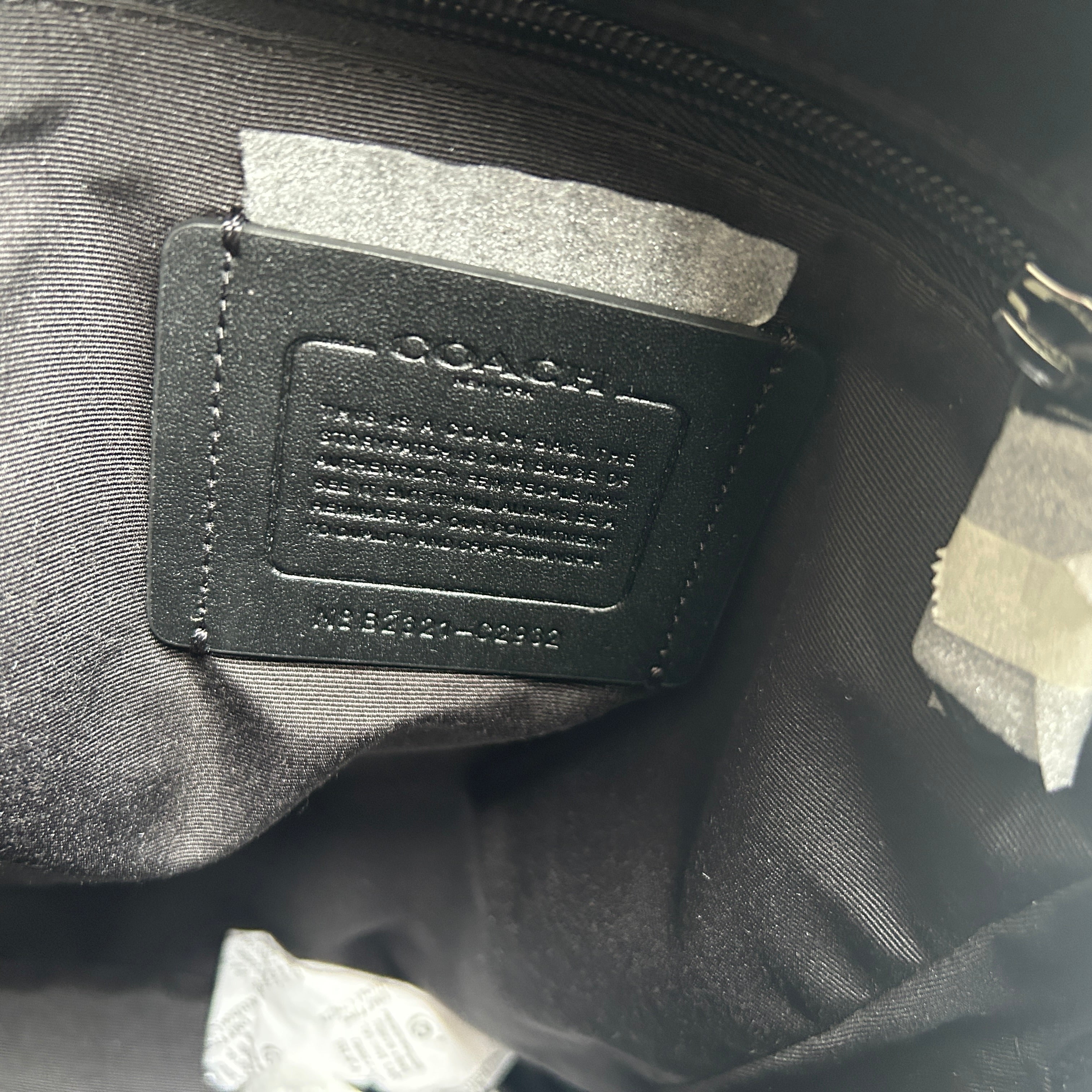 Coach Graham Pack Charcoal Black Signature Canvas Leather Sling Bag C2932 New