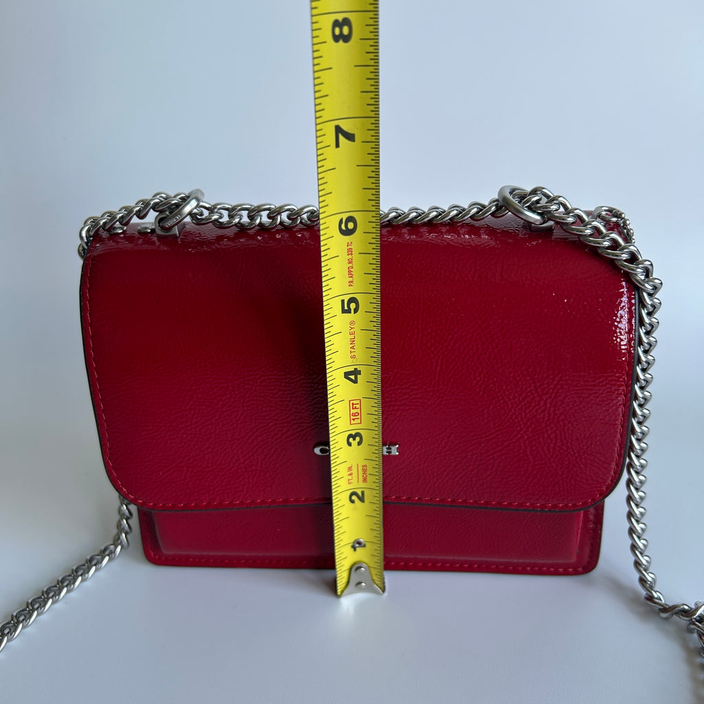 Coach Mini Klare Red Patent Leather Crossbody Bag Excellent