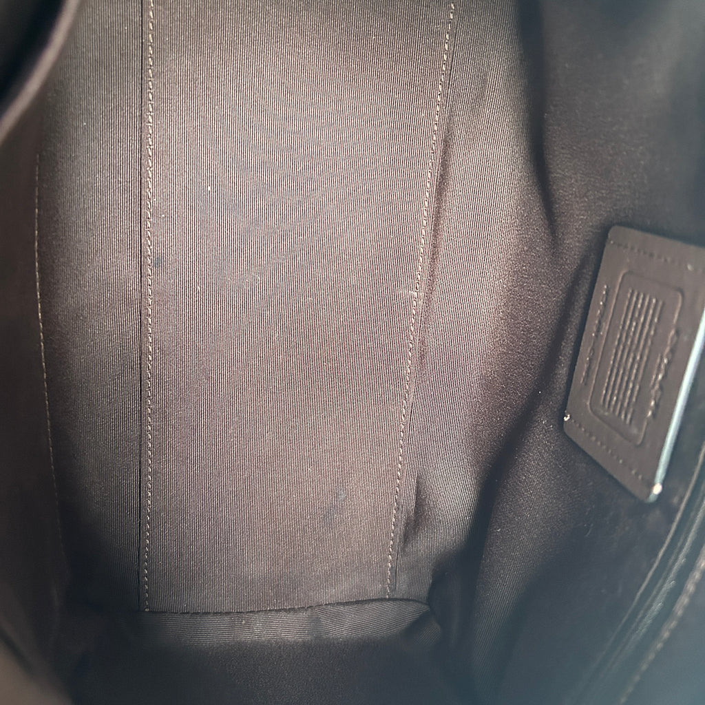 Coach Rowan Satchel Dark Brown Pebbled Leather Handbag CV932 Excellent