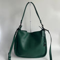 Coach Cary Green Pebble Leather Shoulder Bag Excellent