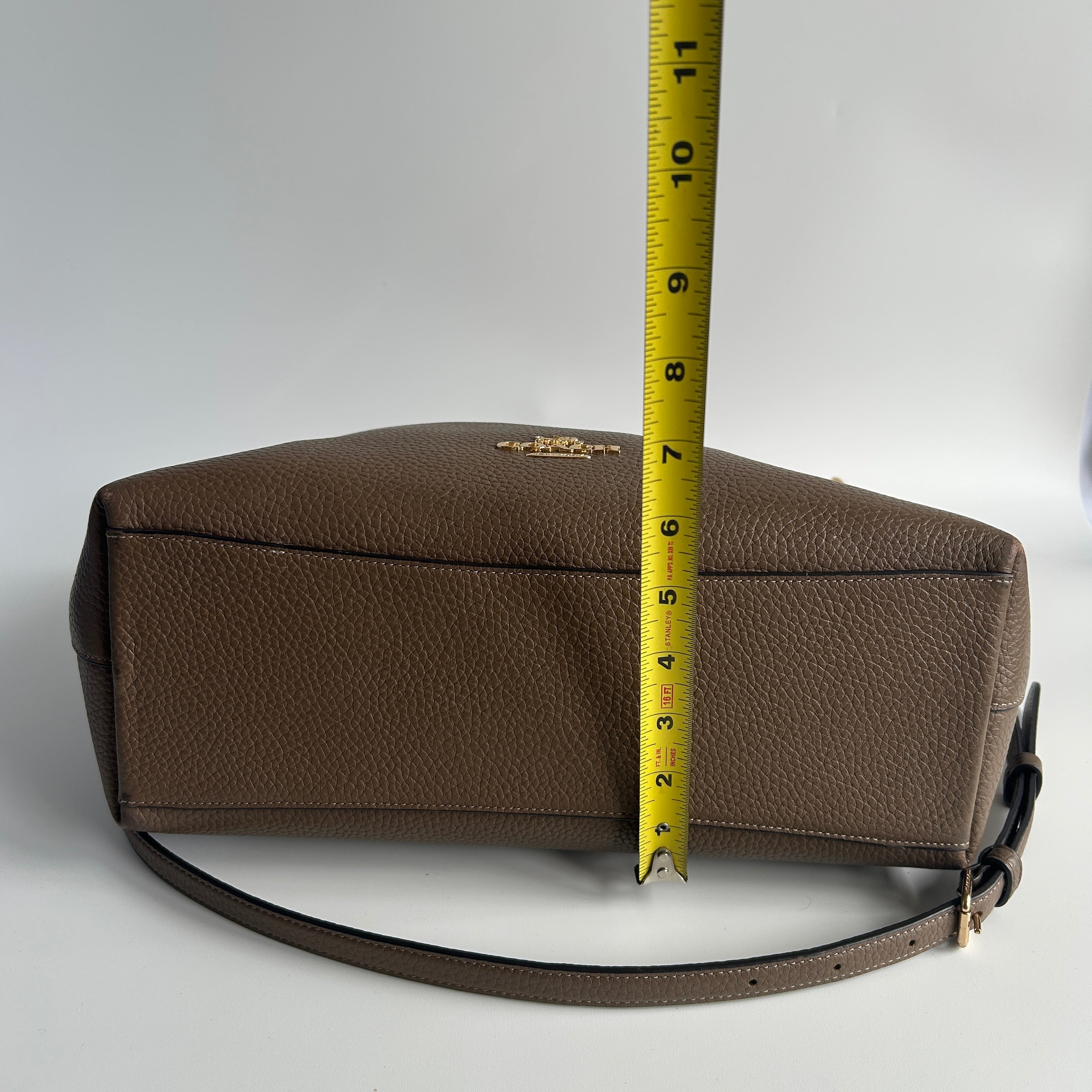Coach Laurel Large Brown Pebble Leather Shoulder Bag CY684 Good