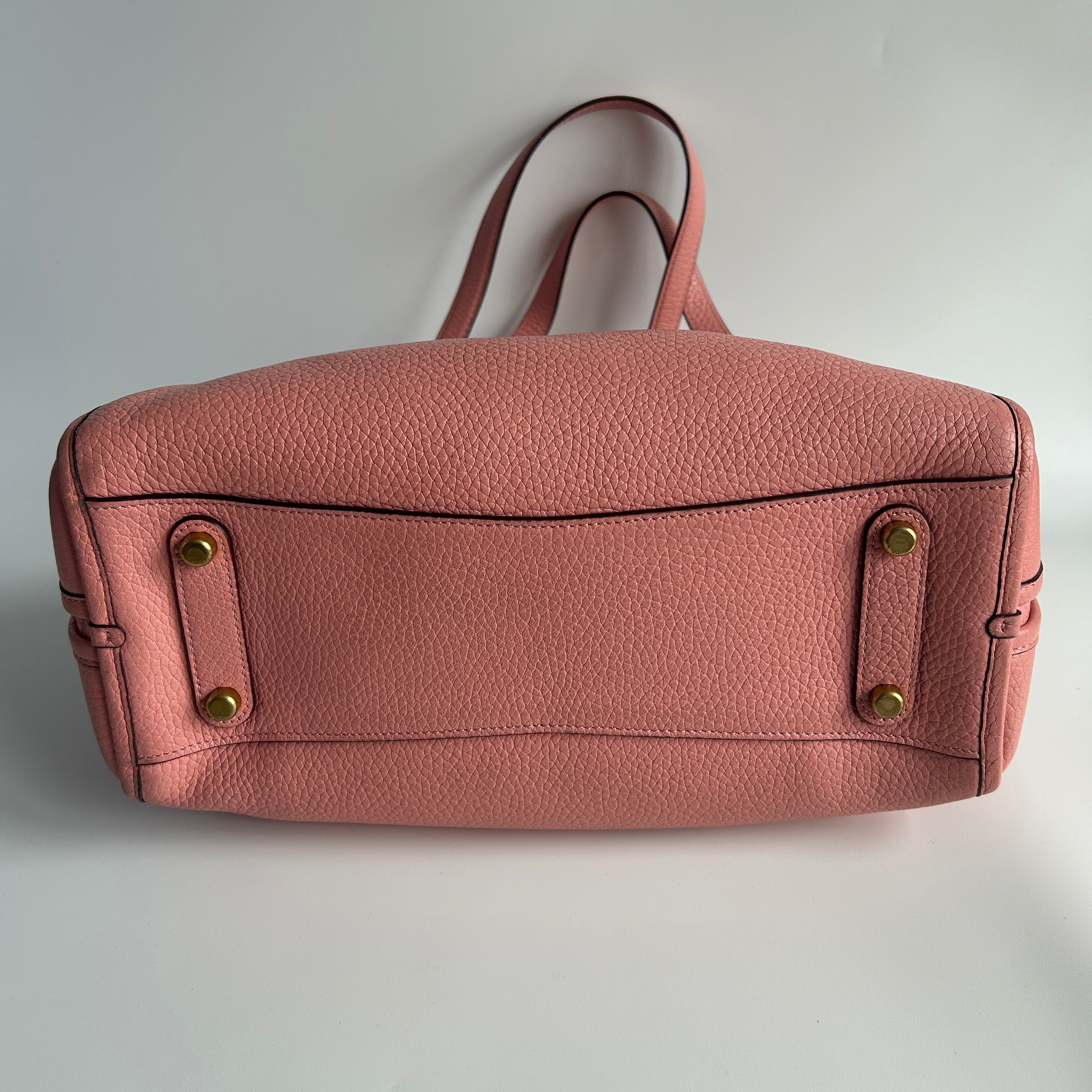 Coach Lori Pink Pebble Leather Shoulder Bag C4824 Good