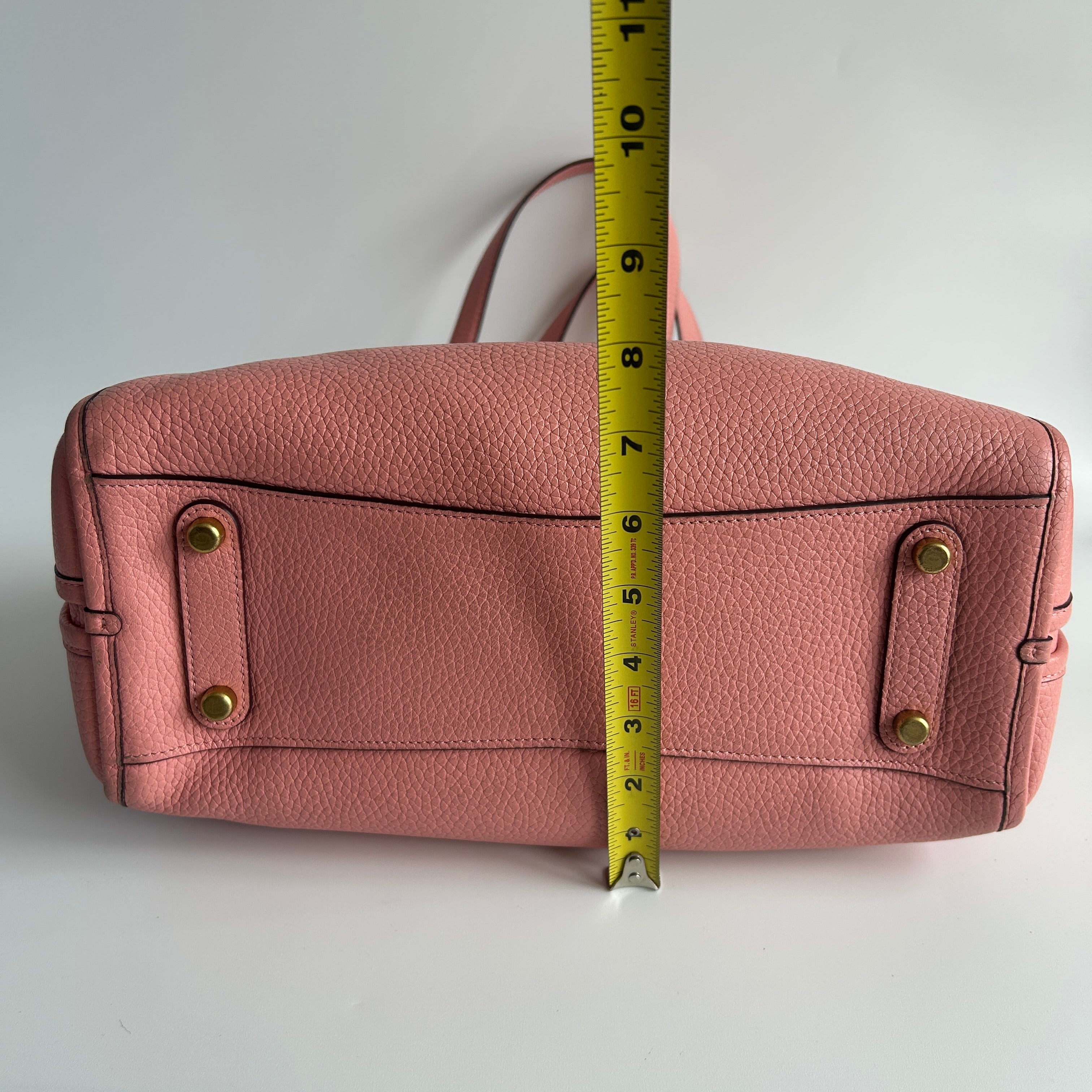 Coach Lori Pink Pebble Leather Shoulder Bag C4824 Good