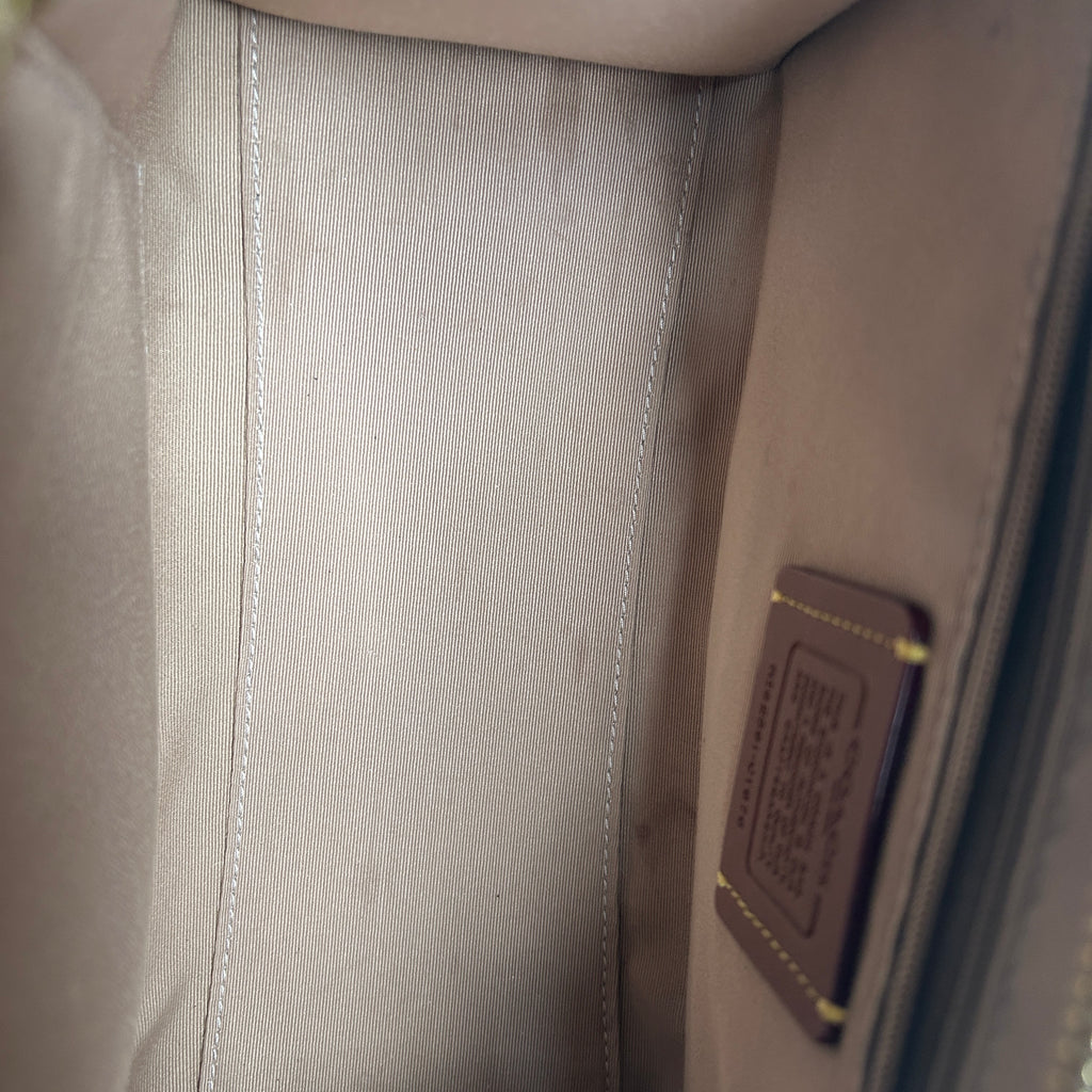Coach Maggie Small Tote Tan Chalk Blocked Signature Canvas Bag CY676 Good