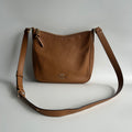 Coach Ellie File Bag Saddle Brown Pebbled Leather Crossbody C1648 Excellent