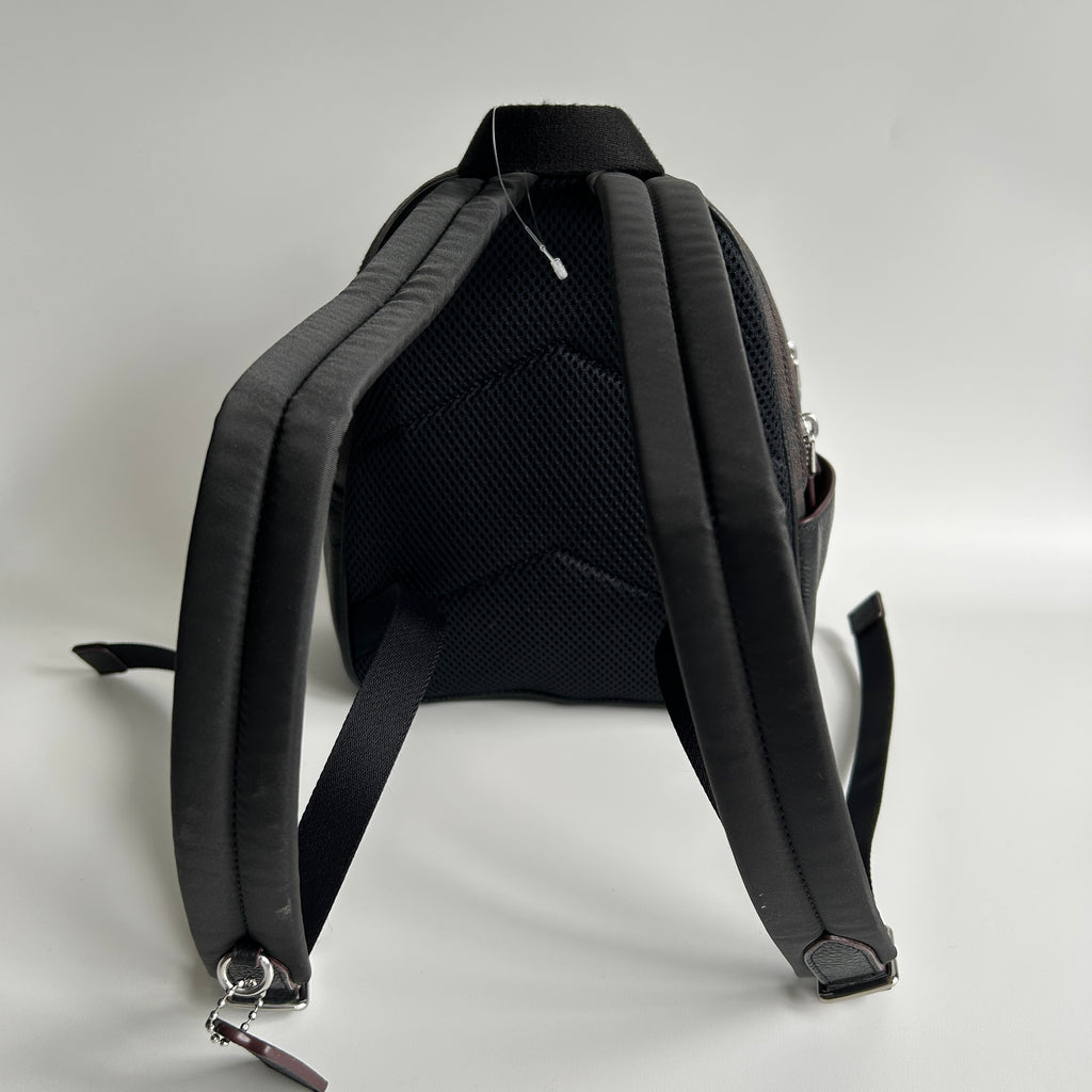 Coach Mini Court Leopard Signature Canvas Leather Backpack CC757 Excellent