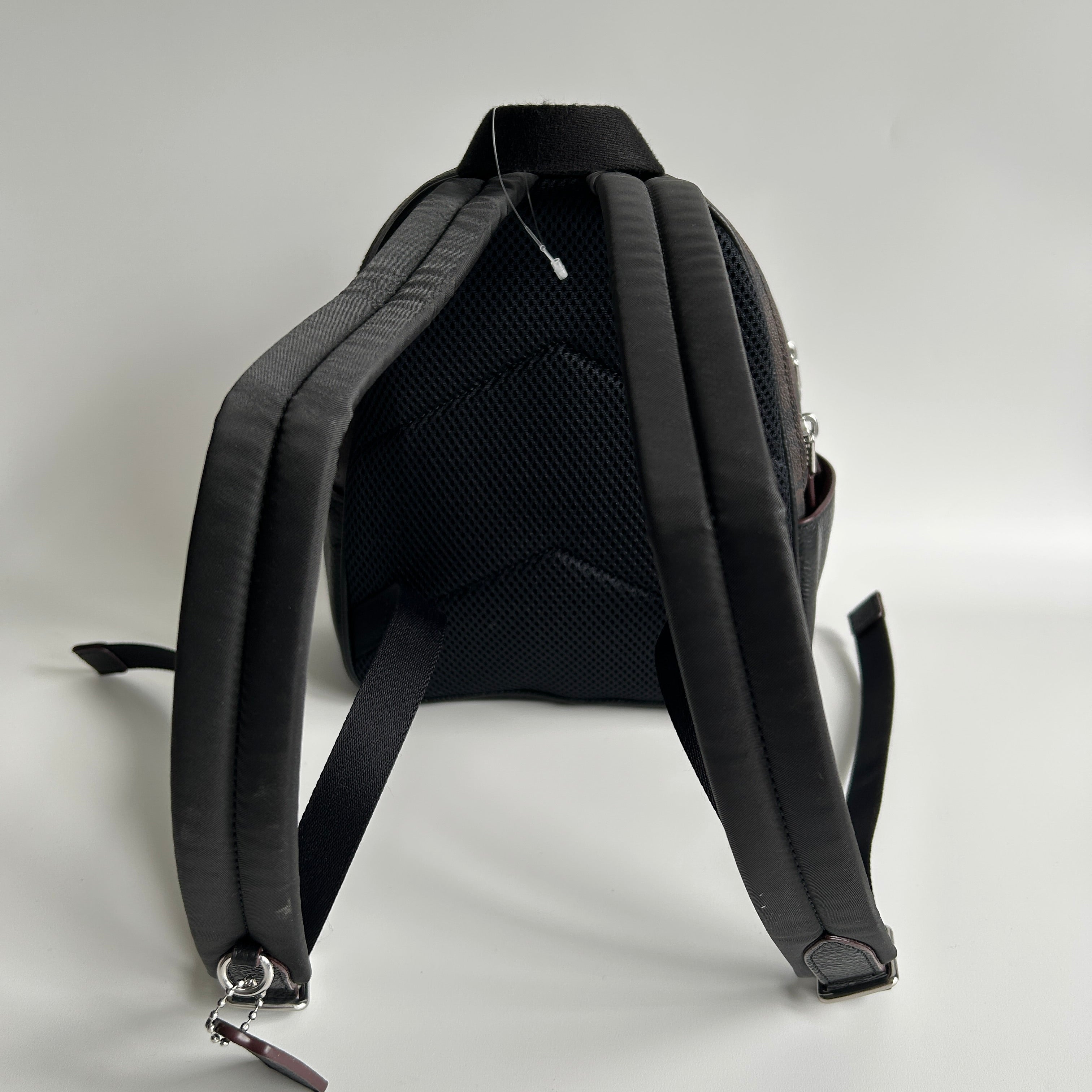 Coach Mini Court Leopard Signature Canvas Leather Backpack CC757 Excellent