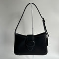 Coach Eliza Black Leather Shoulder Bag CAA93 Good Condition