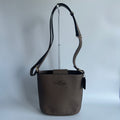 Coach Sophie Bucket Bag Dark Stone Pebbled Leather CR153 Excellent