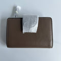 Coach Tabby Medium Wallet Dark Stone Pebble Leather New