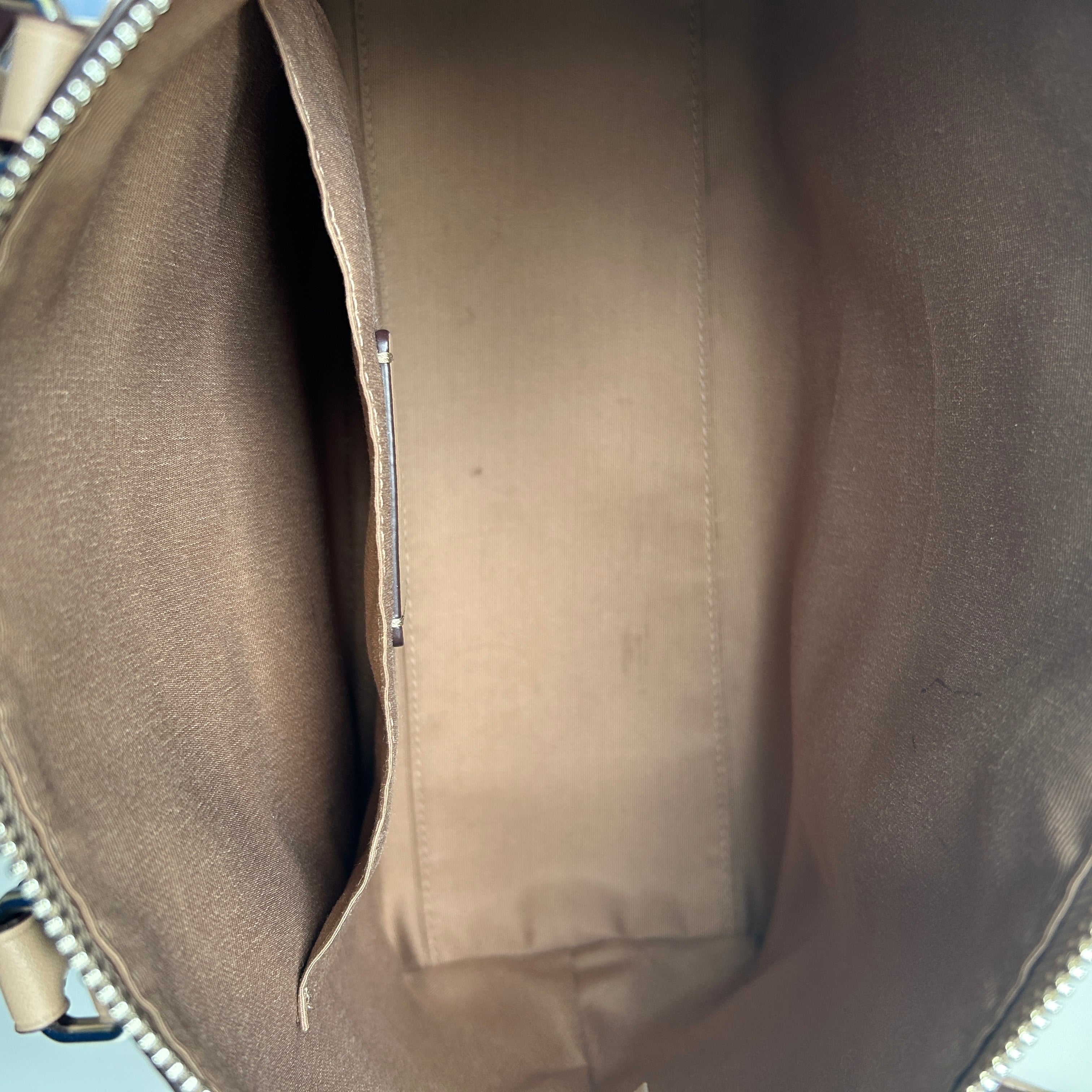 Coach Georgia Satchel Khaki Signature Canvas Leather Bag Good