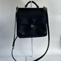 Coach Willis 9927 Black Glove Tanned Leather Crossbody Bag Excellent