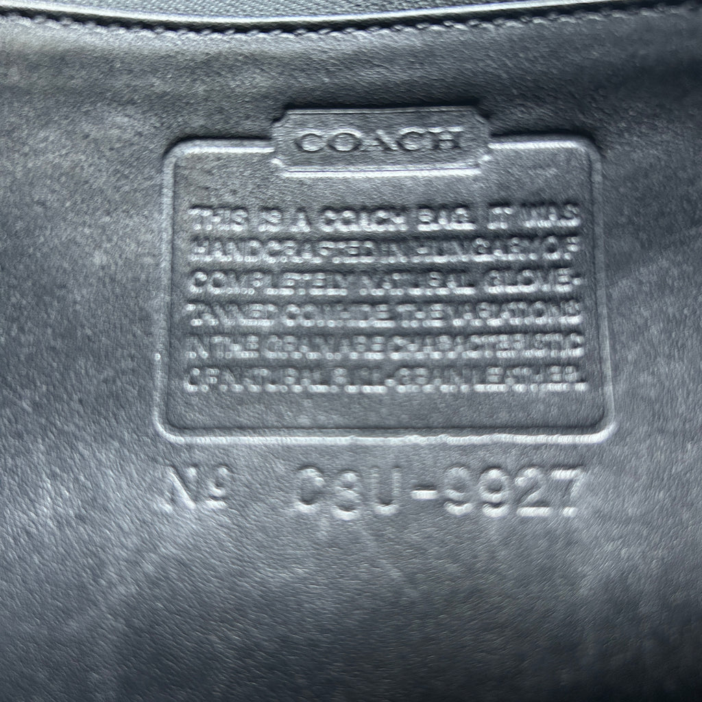 Coach Willis 9927 Black Glove Tanned Leather Crossbody Bag Excellent