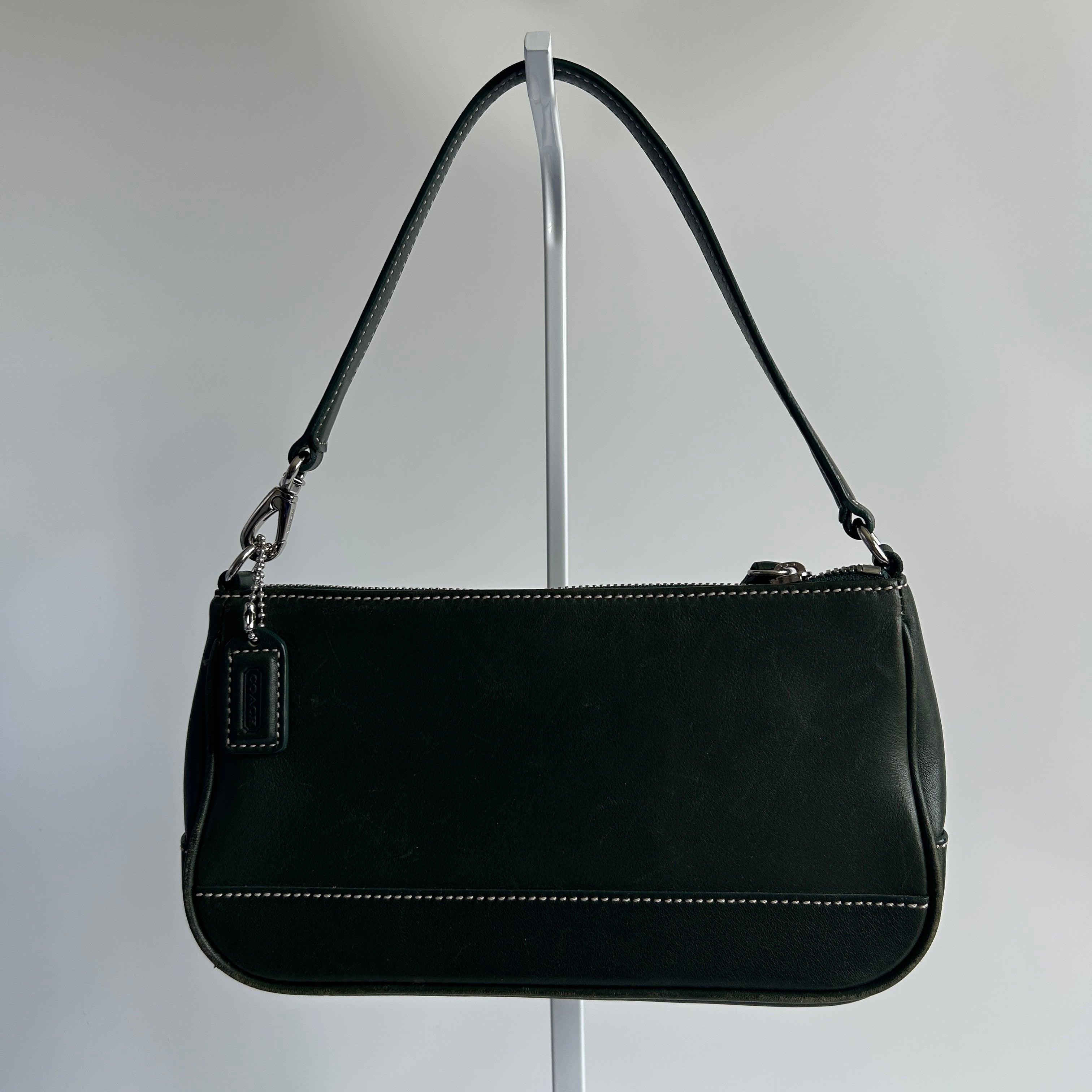 Coach Hamptons Forest Green Leather Demi Bag 7785 Good Condition