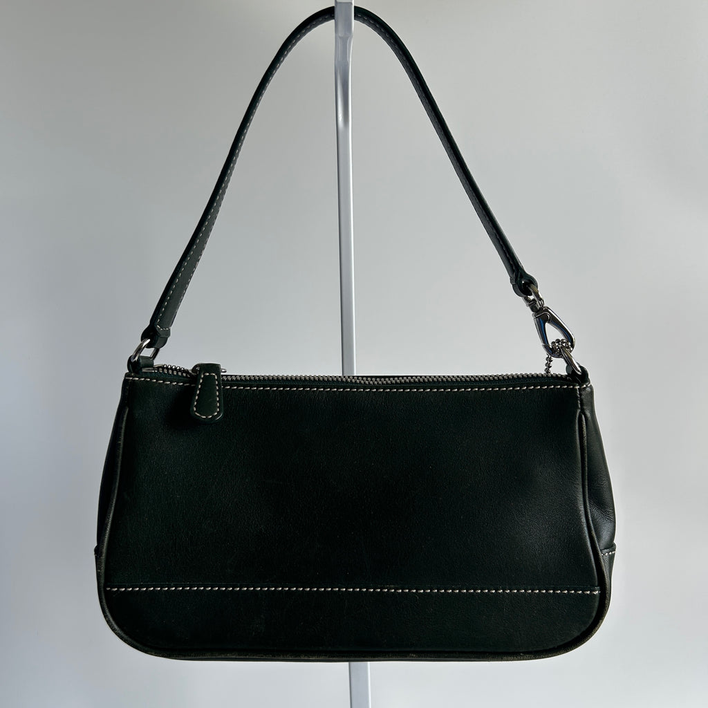 Coach Hamptons Forest Green Leather Demi Bag 7785 Good Condition