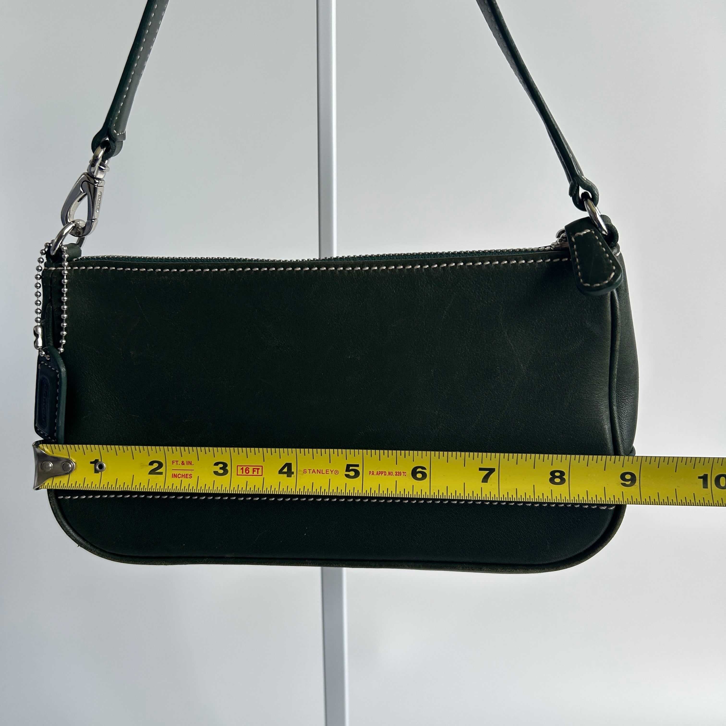 Coach Hamptons Forest Green Leather Demi Bag 7785 Good Condition