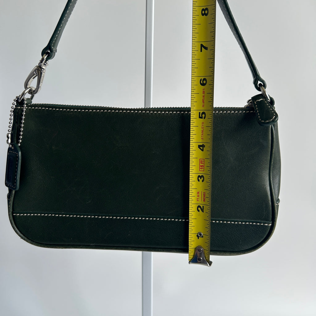 Coach Hamptons Forest Green Leather Demi Bag 7785 Good Condition