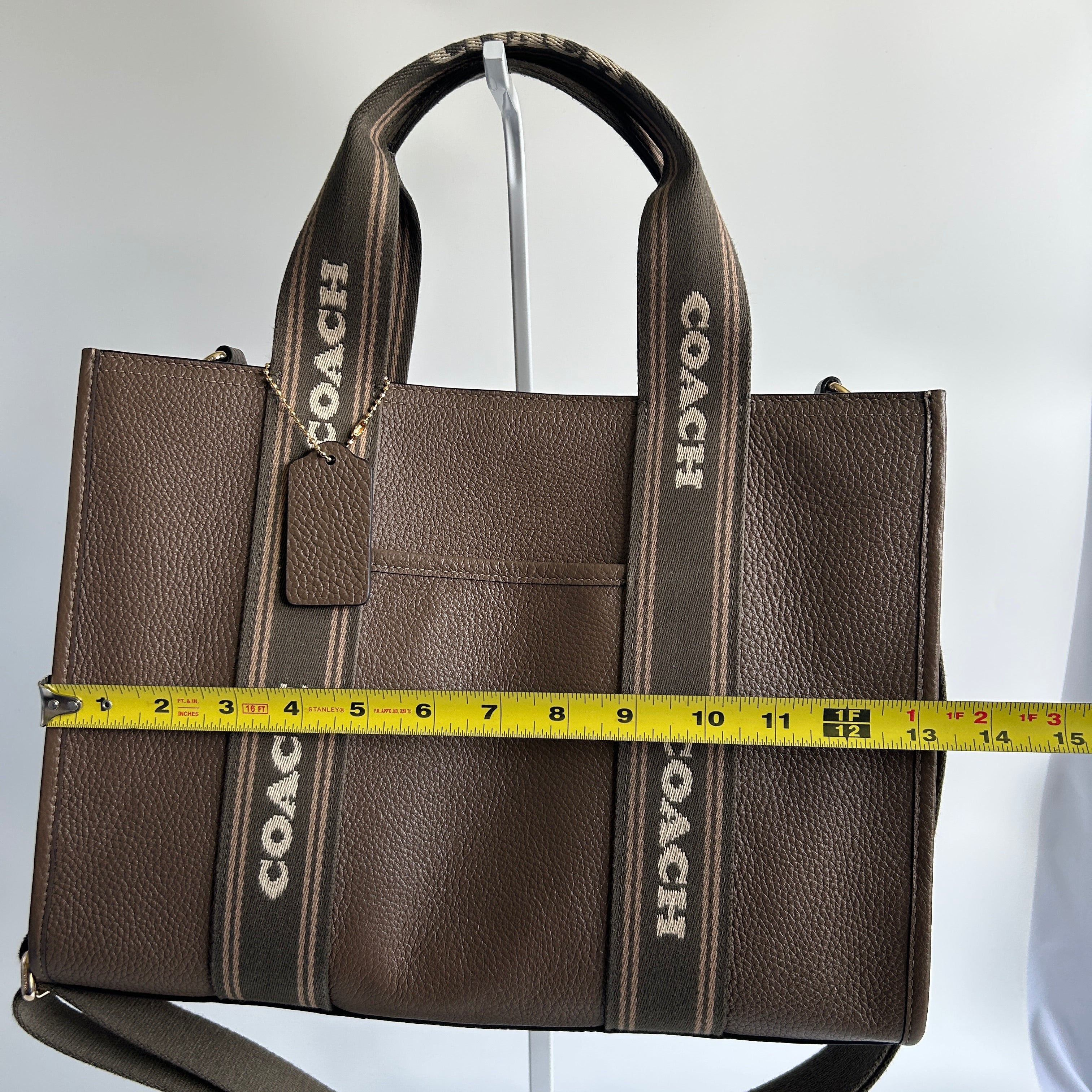 Coach Smith Tote CBM10 Dark Brown Pebbled Leather Shoulder Bag Excellent