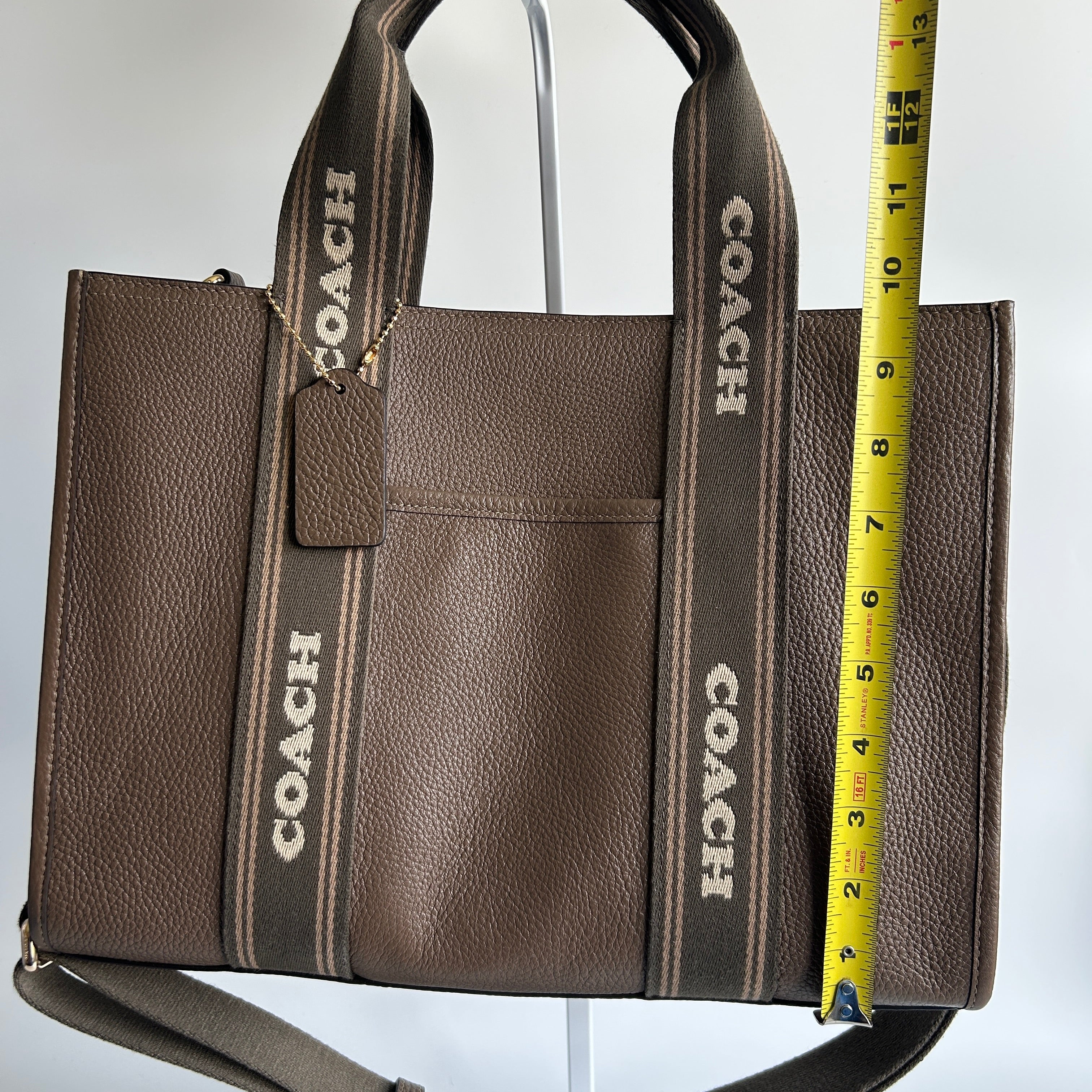 Coach Smith Tote CBM10 Dark Brown Pebbled Leather Shoulder Bag Excellent