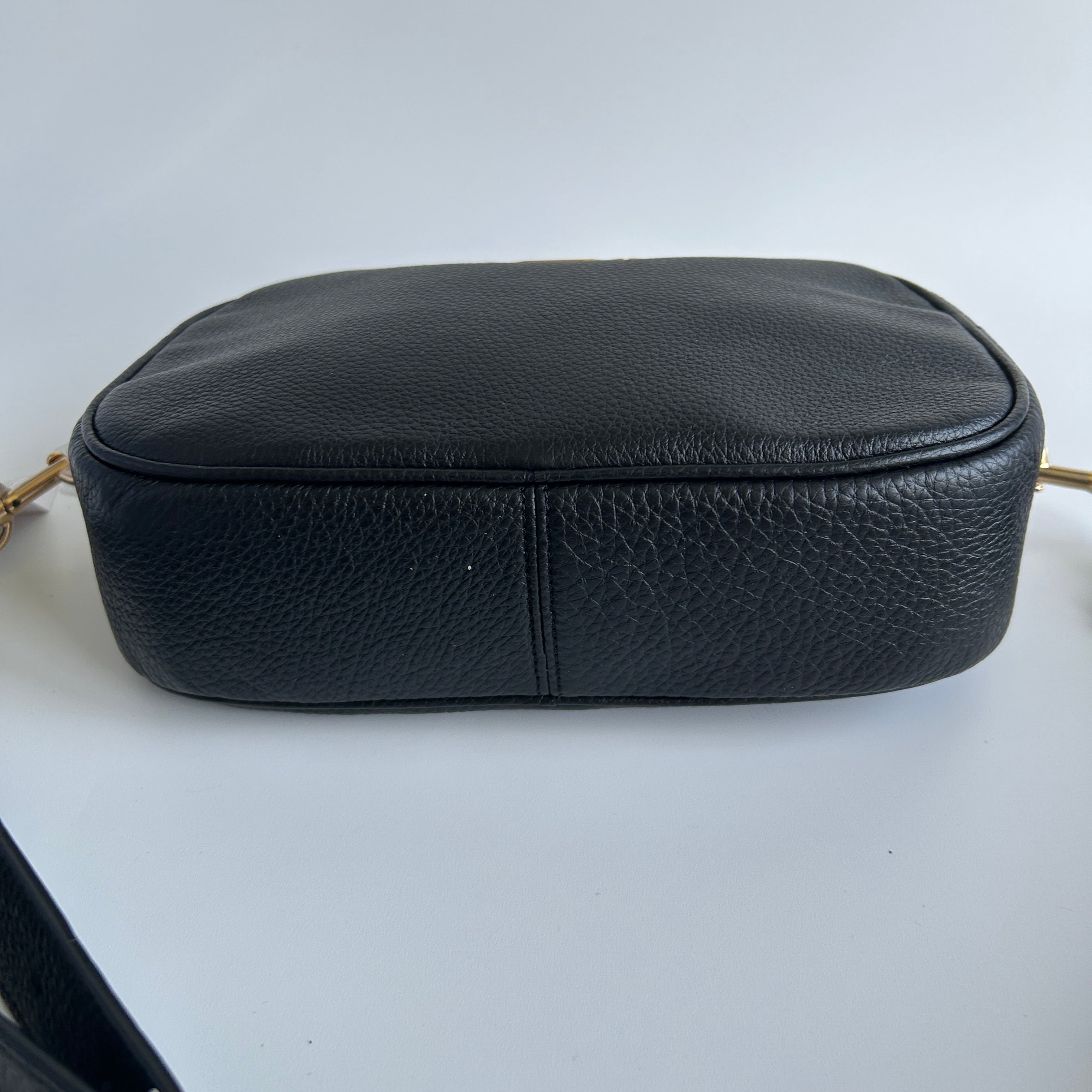 Coach Jamie Black Pebbled Leather Camera Bag New