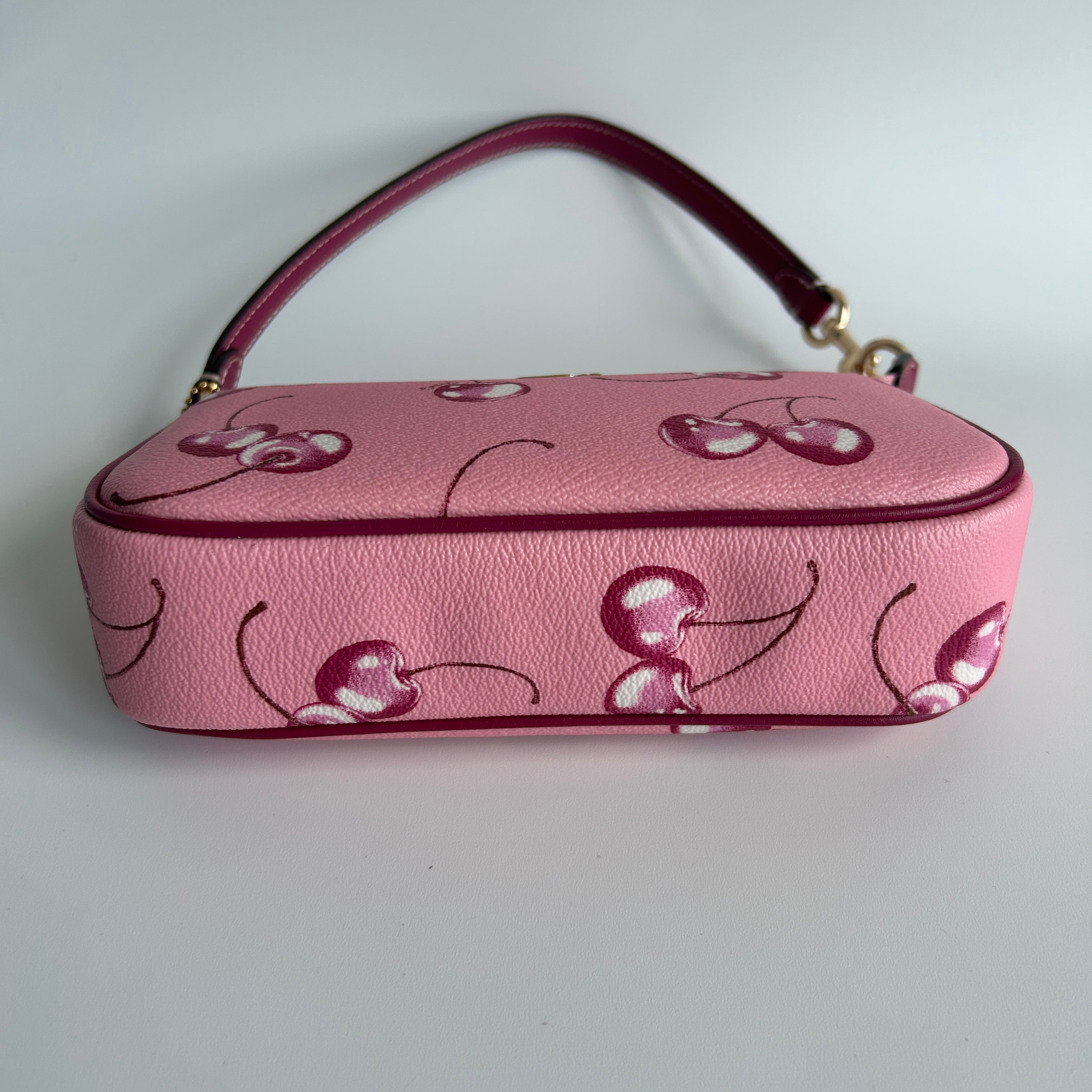 Coach Nolita 19 Pink Cherry Pebbled Leather Shoulder Bag Excellent