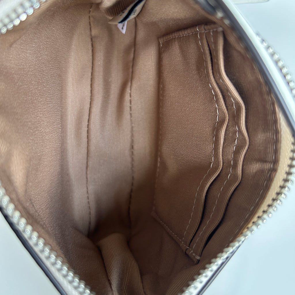Coach Nolita 15 Chalk White Signature Canvas Wristlet Bag Excellent