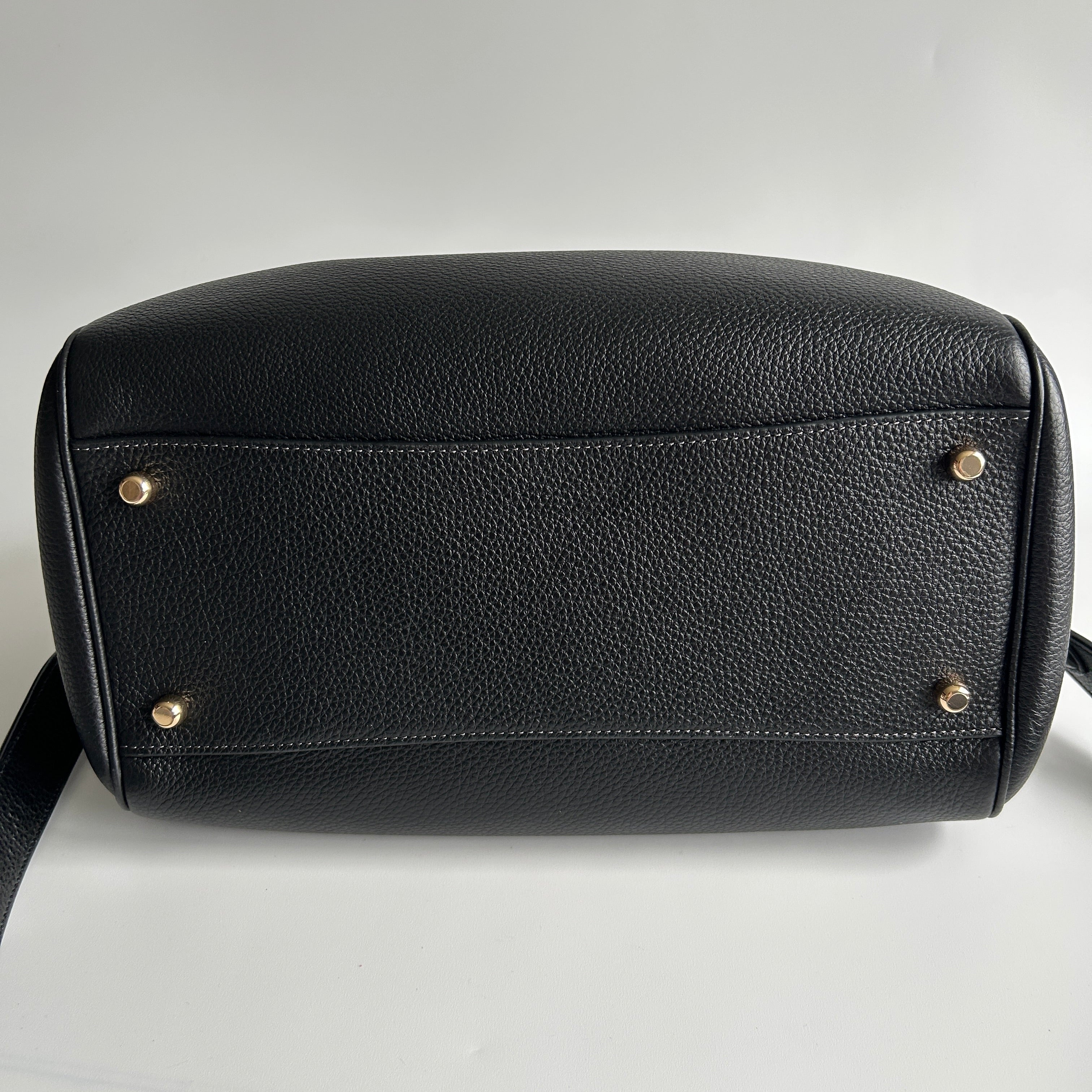 Coach Rowan Large Satchel Black Pebbled Leather Bag CV960 Excellent