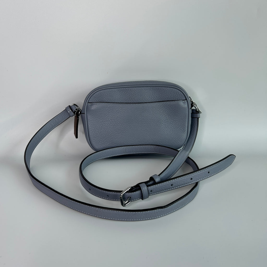Coach Mini Jamie Camera Bag Blue Pebbled Leather Crossbody CH308 Good