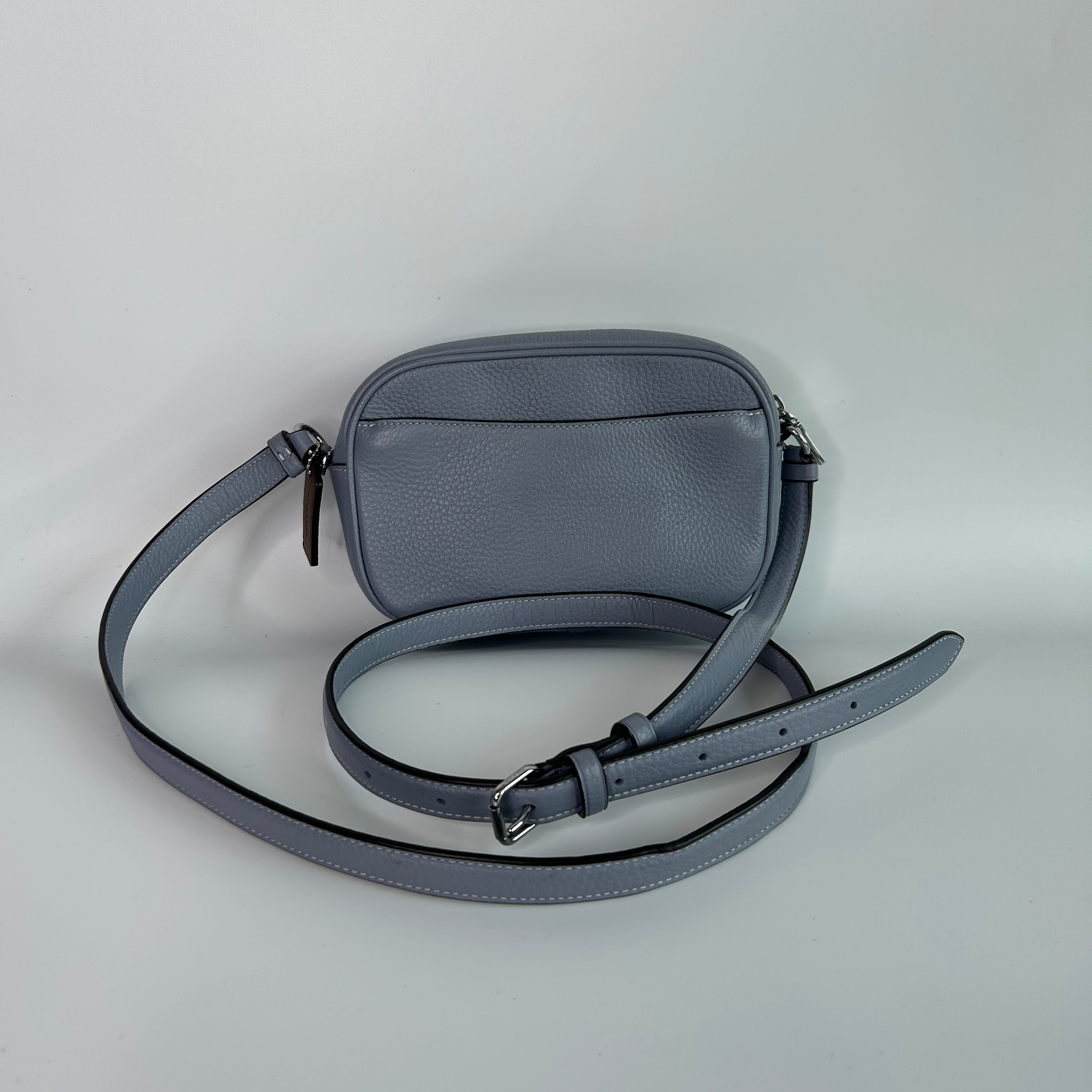 Coach Mini Jamie Camera Bag Blue Pebbled Leather Crossbody CH308 Good