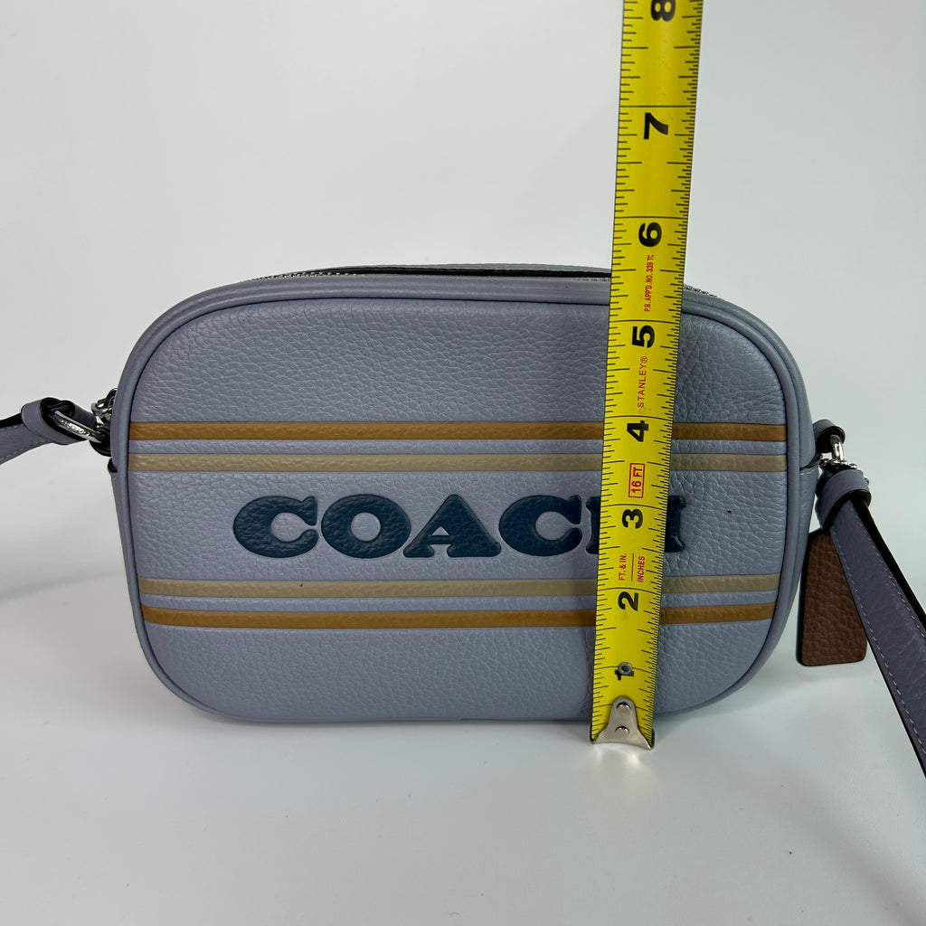 Coach Mini Jamie Camera Bag Blue Pebbled Leather Crossbody CH308 Good
