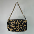 Coach Nolita 19 Leopard Print Leather Wristlet Bag Excellent