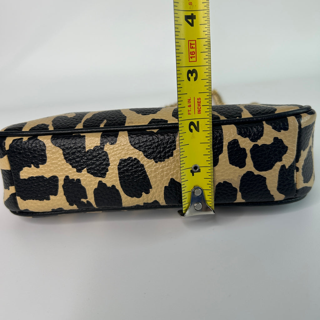 Coach Nolita 19 Leopard Print Leather Wristlet Bag Excellent