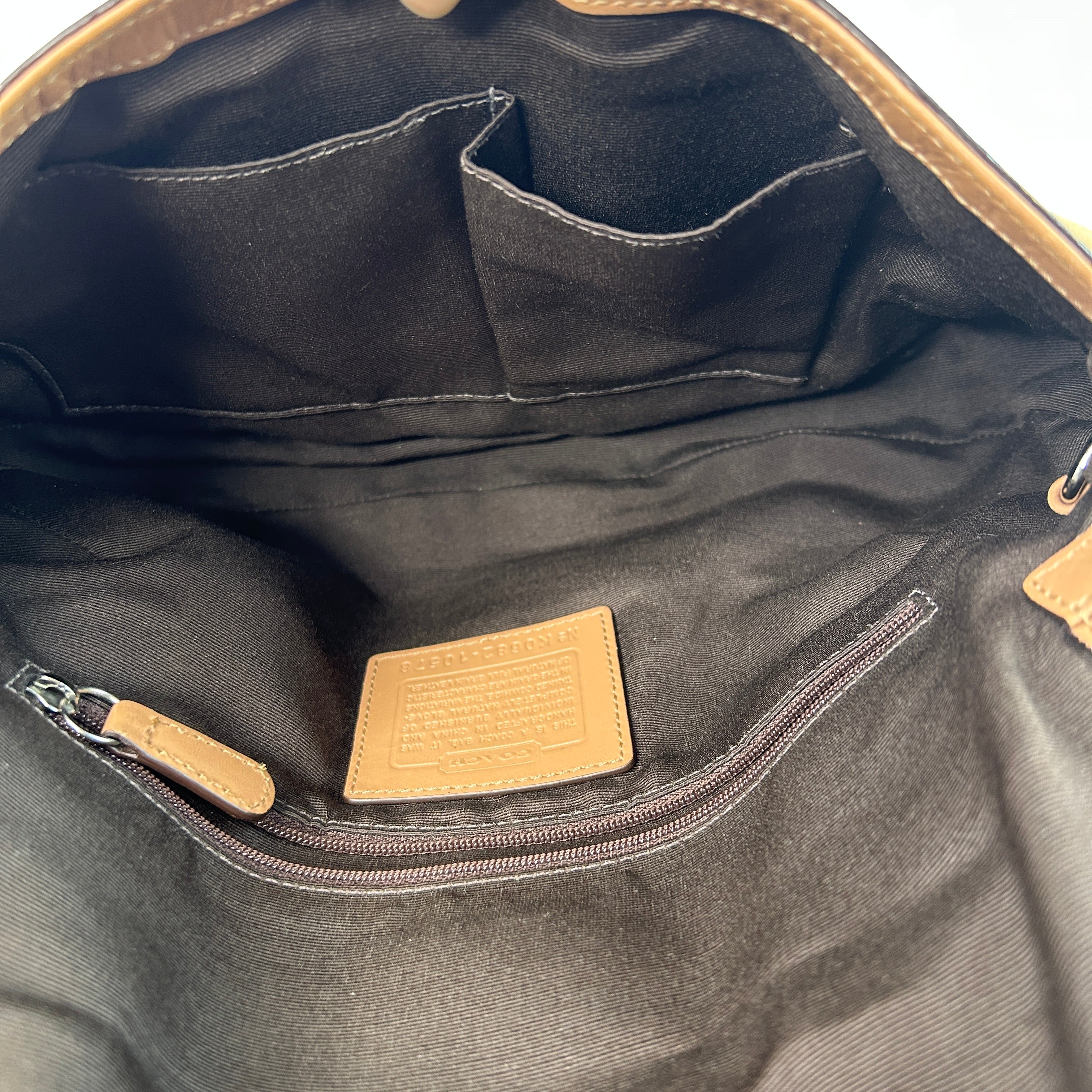 Coach Soho 10578 British Tan Leather Flap Shoulder Bag Good