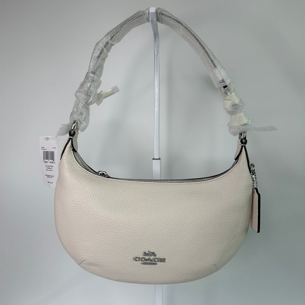 Coach Payton Hobo Chalk White Pebbled Leather Shoulder Bag NEW