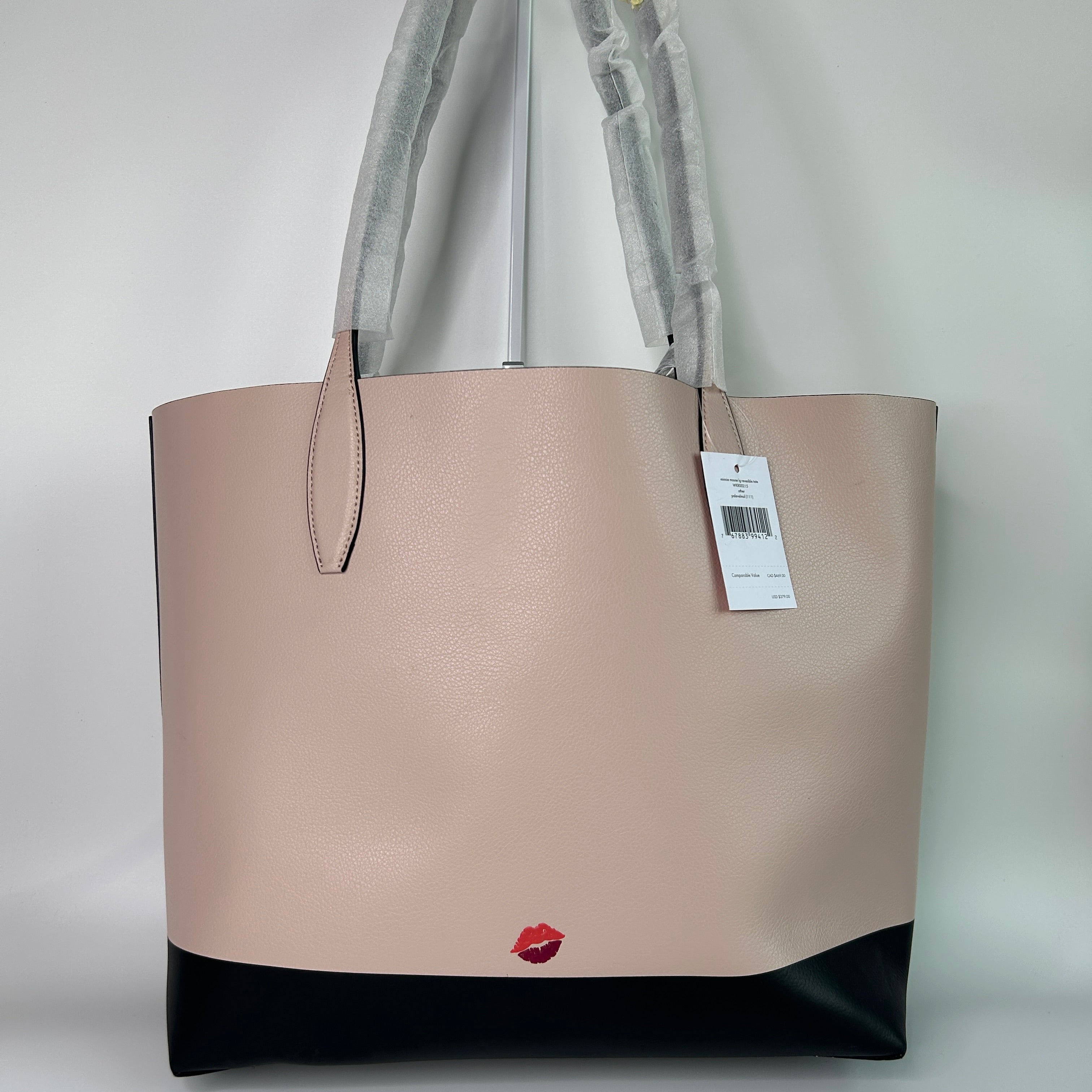 Kate Spade Disney Minnie Mouse Pink Leather Tote Bag New With Imperfections